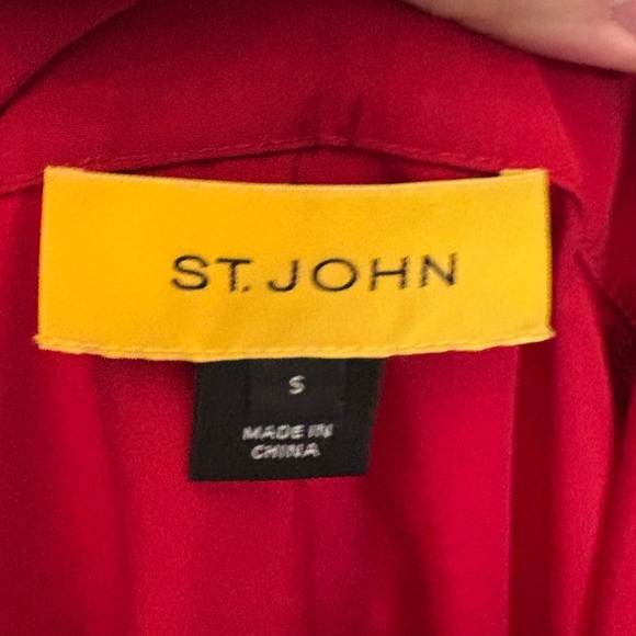 St. John Red Polyester Jacket - Picture 4 of 8